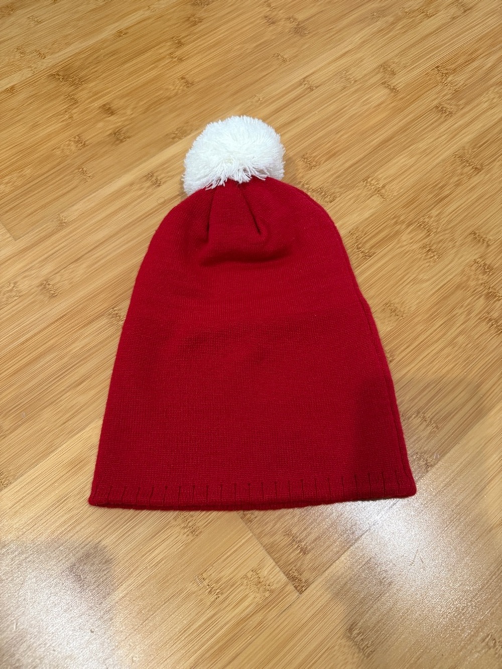 Holiday Pom Pom Beanie - Red "Merry Christmas Ya Filthy Animal" - Picture 3 of 5